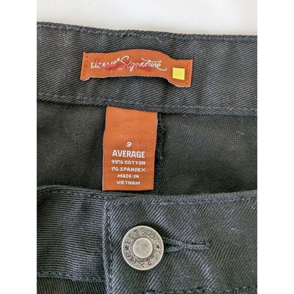 Liz & Me Right Fit Signature by Catherines Jeans Black Womens Size 9 Average New - Picture 5 of 9